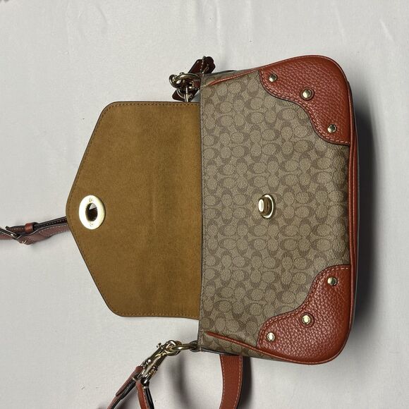 COACH MILLIE Shoulder Bag Colorblock Signature Canvas with Wallet - Picture 10 of 12